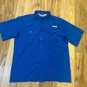 Habit Fishing Shirt Vented Button Up‎ SPF 40+ Outdoor Blue Men L